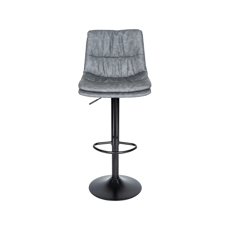 Chaise de bar à bras pivotant gris à 360 degrés, adaptée au bar, à la maison, à la cuisine