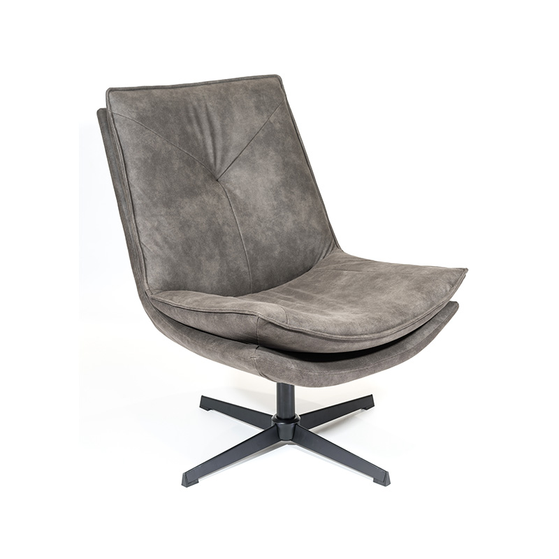 PU ROTATING LOUNGE PLAIS / PLAIS D'ACCENTE / PLAIS DE LOISIR / CHAISE OCCINATIF AVEC MÉTAL BASE