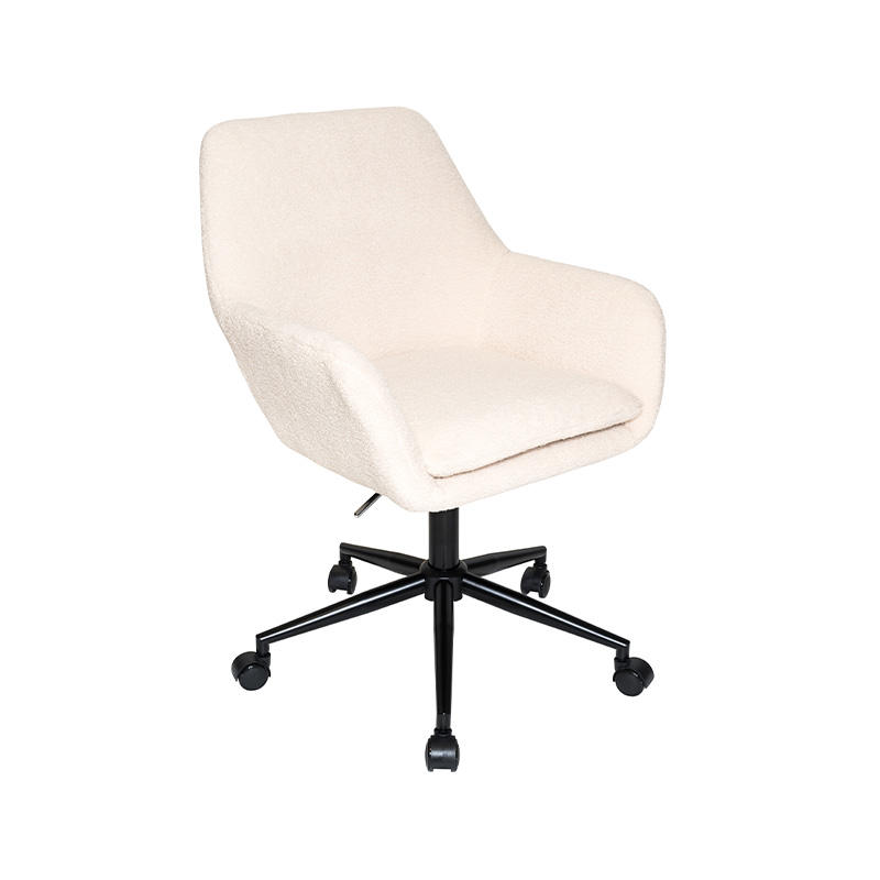 Chaise de bureau de tissu classique pivotant à 360 degrés avec roues